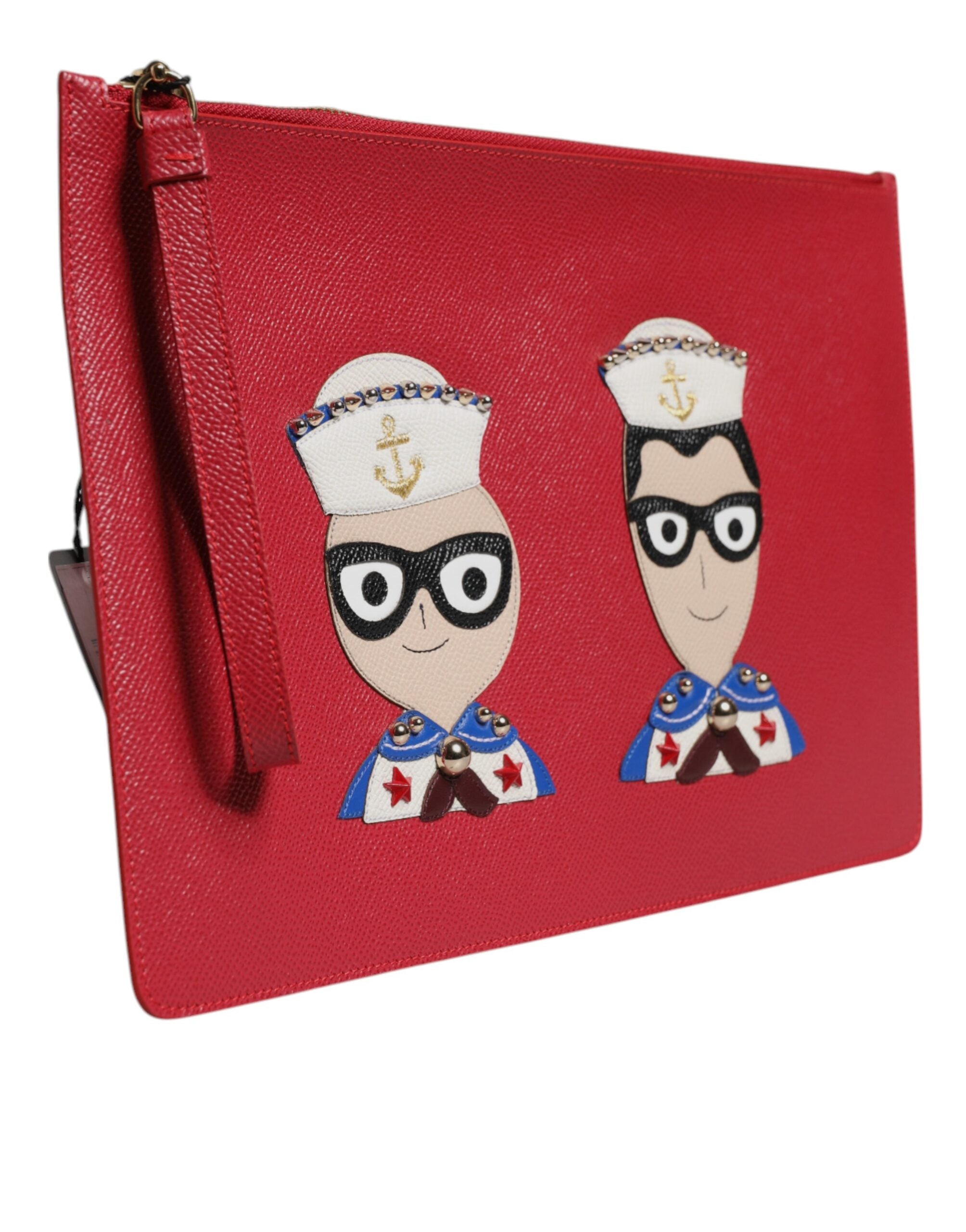 Dolce & Gabbana Kırmızı #DGFamily Süslemeli Deri El Çantası